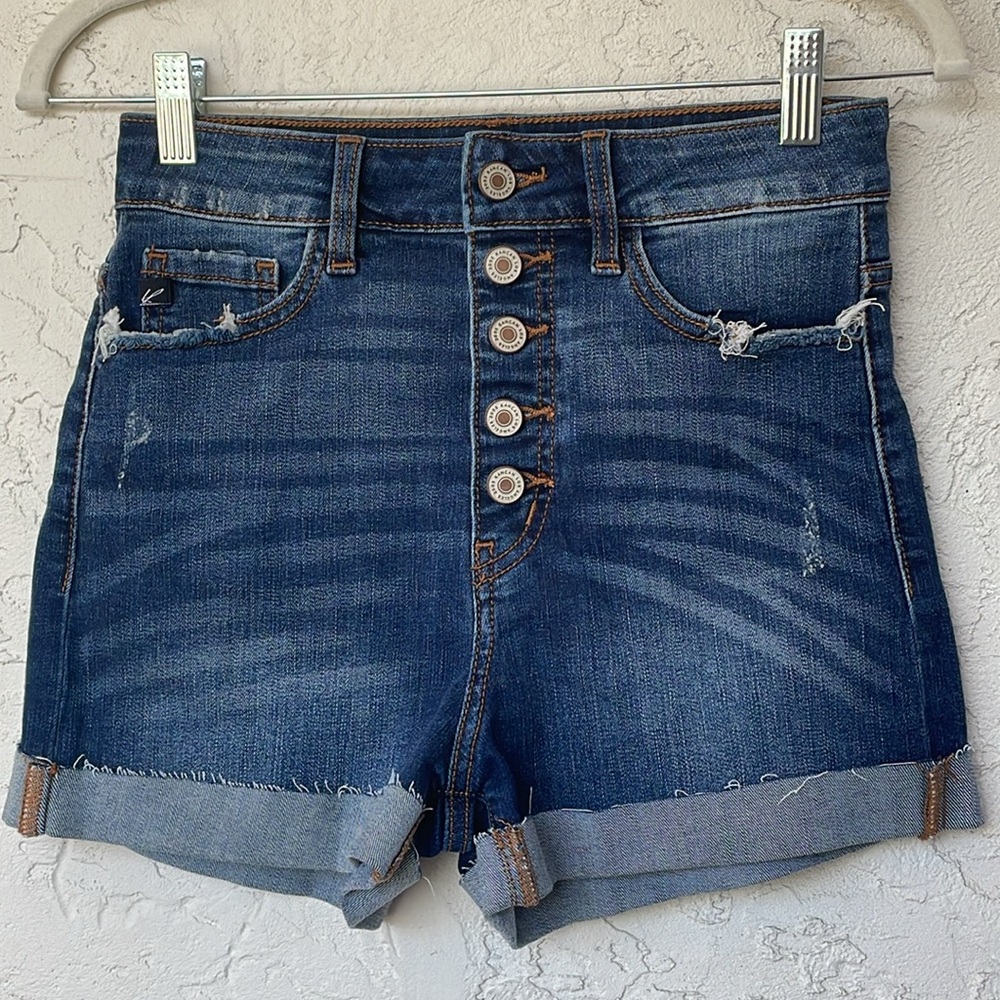 Kancan Button Fly Blue Jean Shorts Size S
